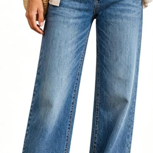 Stretchy High-Waisted Straight-Leg Tummy-Control Raw-Hem Jeans