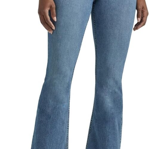 Versatile Stylish Mid-Waisted Slight-Flare Jeans