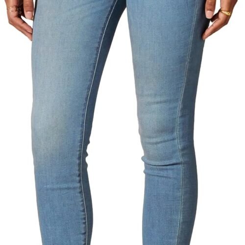 Mid-Waisted Stretchy Pull-On Skinny Jeans With Pockets