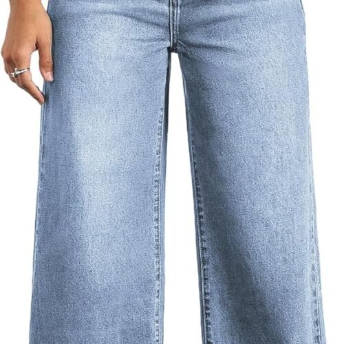 Loose-Fit Stretchy Straight-Leg Wide-Leg Boyfriend Jeans